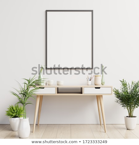 ストックフォト: Picture Frame In The Gallery Interior 3d Rendering