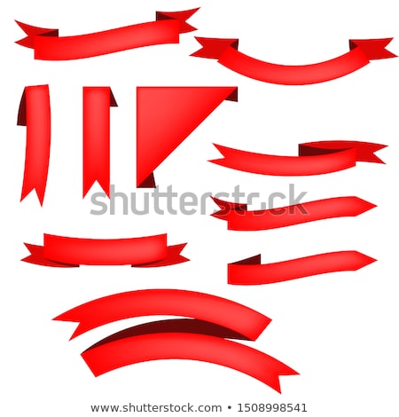 Zdjęcia stock: Red Ribbon With Place For Text Vector Illustration