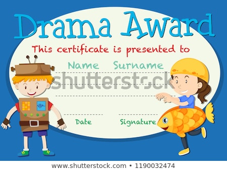 Foto stock: Drama Award Certificate Concept