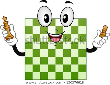 Stock fotó: Chess Pieces Mascots Board Illustration