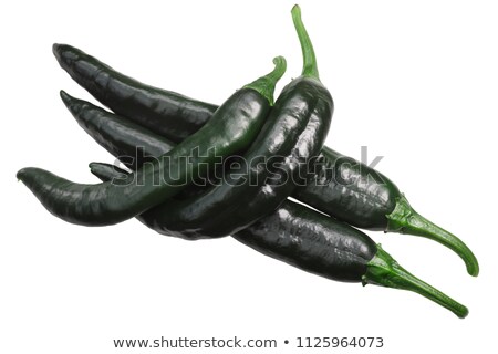 Stock photo: Chilaca Pasilla Chile Peppers Paths