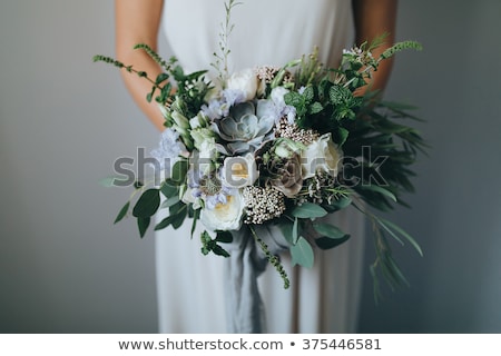Foto stock: Beautiful Bridal Bouquet On A Green Grass