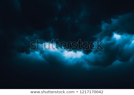 Stockfoto: Deep Blue Seascape With Clouds