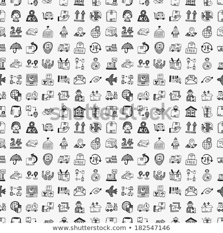 Stok fotoğraf: Shipping And Delivery Icons Set Pattern