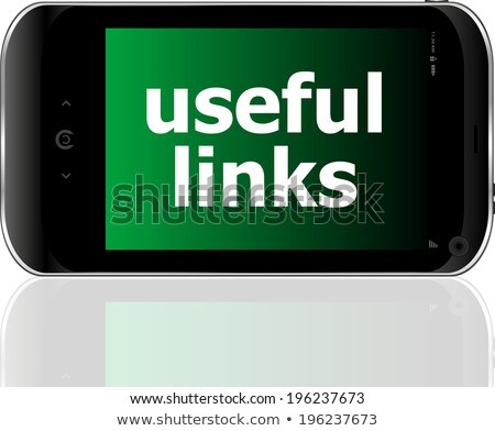 Words Useful Links On Digital Touch Business Screen Zdjęcia stock © fotoscool