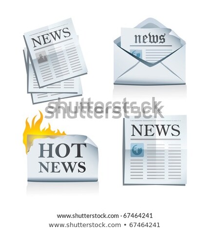 Hot News Newspaper Fire Text Stock fotó © abdulsatarid
