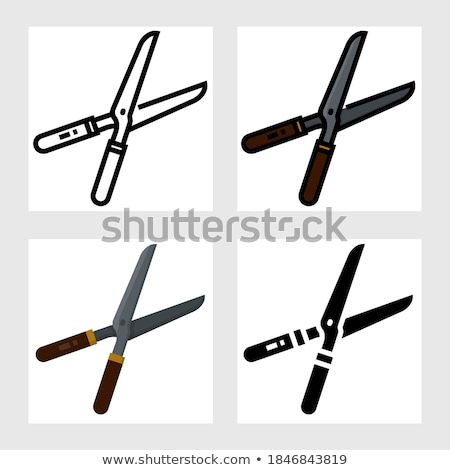 Stock photo: Pruning Shears Icon Vector Outline Illustration