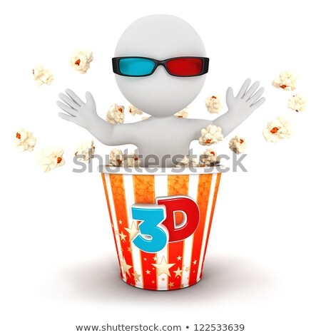 3d Person Coming Out Of A Box Foto stock © 3dmask