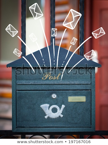 Stock foto: Hand Drawn Envelopes Comming Out Of A Mailbox