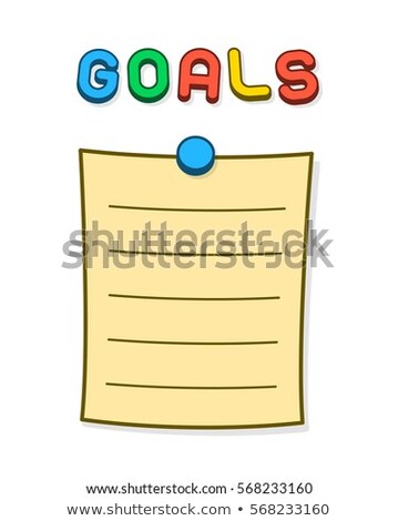 Foto stock: Goals Blank List With Thumb Tack And Magnet Letter