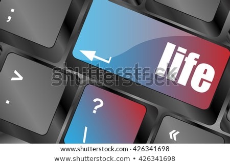 Life Key In Place Of Enter Key - Social Concept Stockfoto © fotoscool