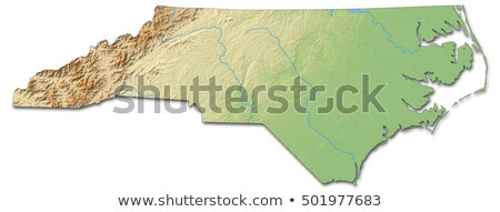 Map Of The United States North Carolina Highlighted Foto stock © Schwabenblitz