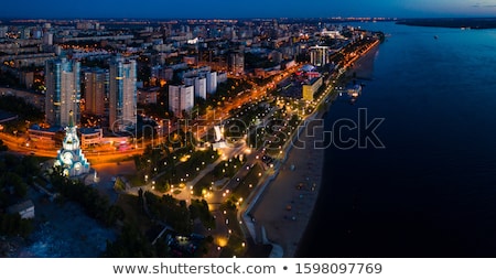 View On Quay Of River Volga In The City Samara Foto stock © iunewind