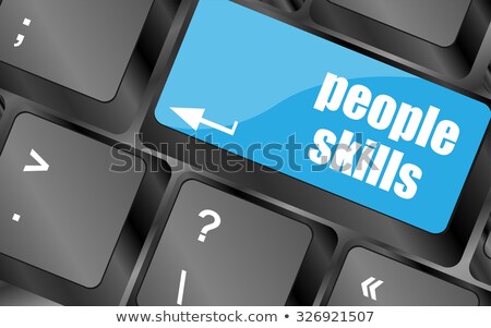 People Skills Words Message On Enter Key Of Keyboard Stockfoto © fotoscool
