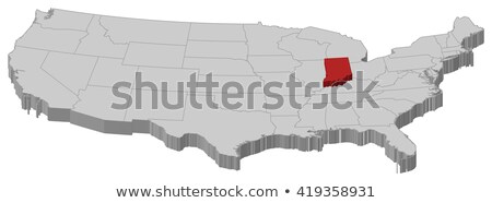 Map Of The United States Indiana Highlighted Stok fotoğraf © Schwabenblitz