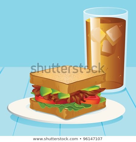 Blt Sandwich And Tea ストックフォト © rpcreative