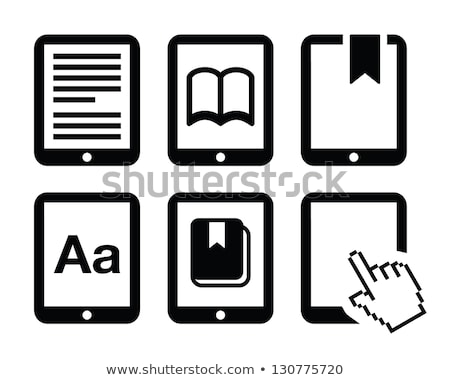 E Book Reader And E Reader Icons Set Stock photo © RedKoala