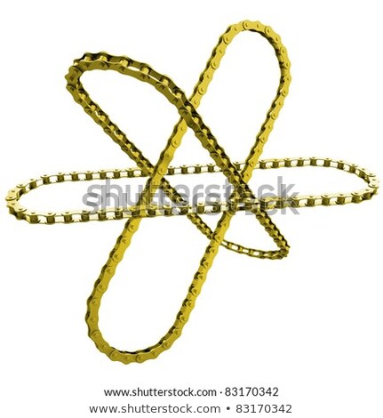 Gold Chains Like Orbits The Nucleus - A Symbol Of Science In Industry [[stock_photo]] © cherezoff