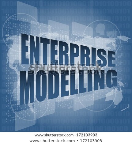 Enterprise Modelling Interface Hi Technology Touch Screen Stockfoto © fotoscool