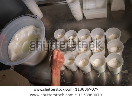 Stock photo: Making Cheese In A Traditional Way Gironde