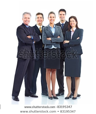 Foto d'archivio: Smiling Businessman Over A White Background