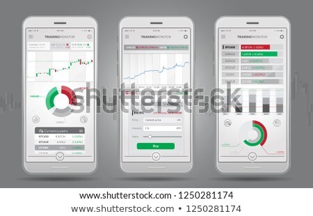 Stock fotó: Trading Platform Interface With Infographic Elements