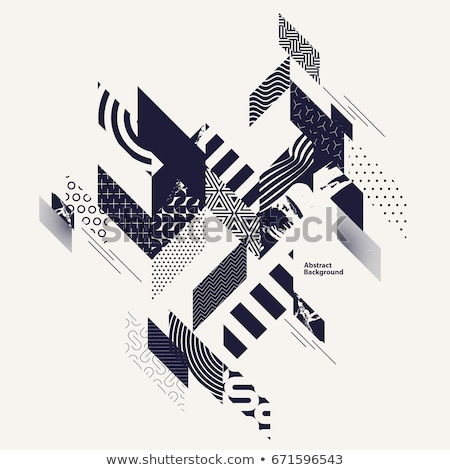 Foto stock: Abstract Vector Geometric Mosaic Design With Lines