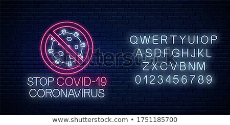 Foto stock: Coronavirus Alert Neon Banner