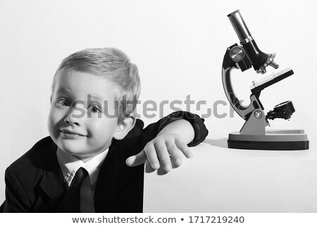 Stockfoto: Monochrome Portrait Of Small Boy