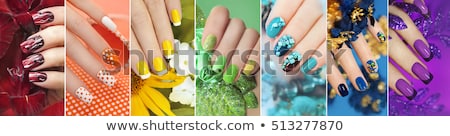 Сток-фото: Female Hands With Various Nail Arts