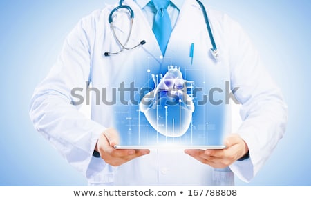 Zdjęcia stock: Heart Disease On The Display Of Medical Tablet