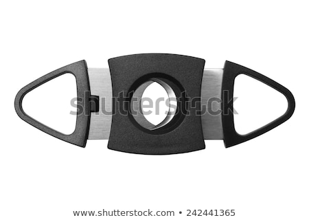 Imagine de stoc: Cigar And Cutter On A White Background