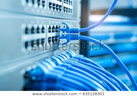 Stock foto: Router With Wires Closeup