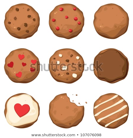 ストックフォト: Vector Set Of Colorful Chocolate Chip Cookies Of Different Shape