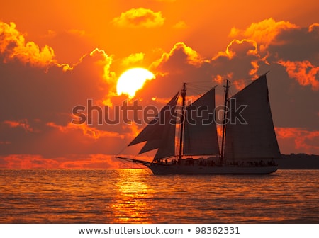 ストックフォト: Sunset At Key West With Bright Sky