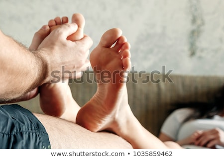 Foto stock: Close Up Of A Woman Receiving Foot Massage