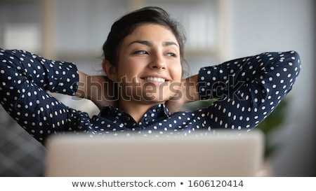 Foto stock: Businesswoman Behind Laptop