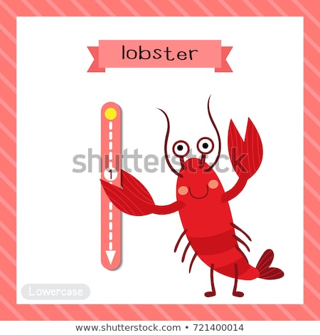 Stockfoto: Flashcard Letter L Is For Lobster