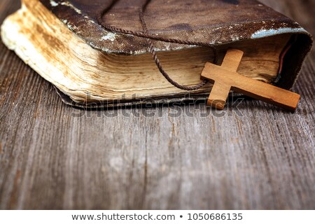 Stok fotoğraf: Wooden Cross With A Cord