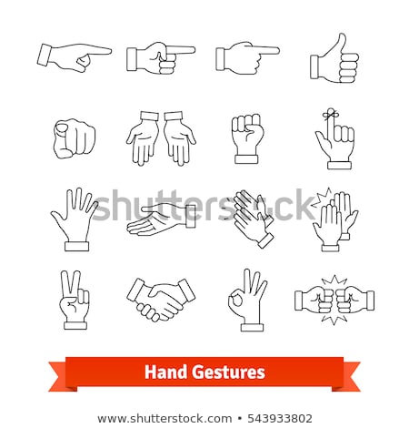 Foto stock: Silhouette Voting Icons In Linear Style