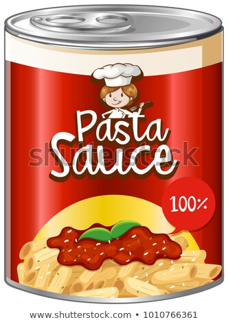 Stock fotó: Pasta With Sauce In Aluminum Can