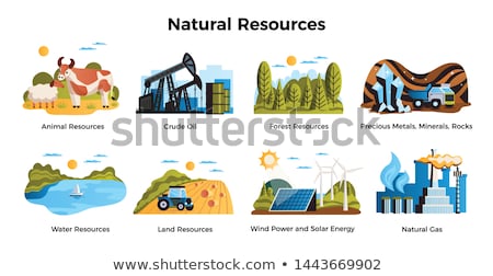 Сток-фото: Natural Resources And Minerals Vector Illustration