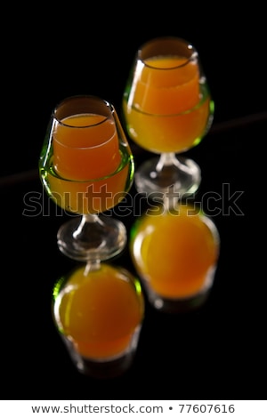 Сток-фото: Orange And Carrot Drink In Elegante Glasses
