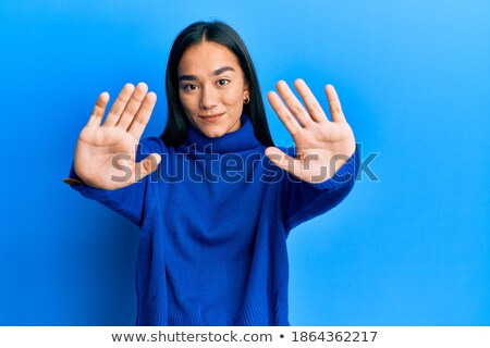 Stock fotó: Creative Young Woman Giving A Frame Gesture