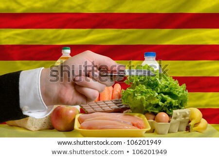 Buying Groceries With Credit Card In Catalonia Stock foto © vepar5