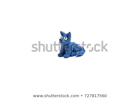 Stock photo: Plasticine Handmade Dog Isolated On White