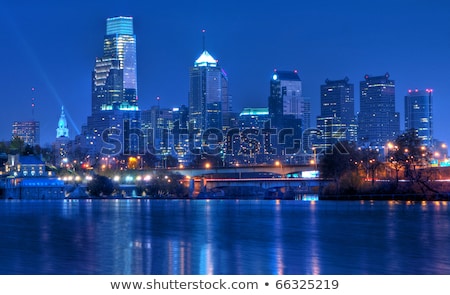 Stock photo: Panoramic Skyline Of Philadelphia By Night By Night