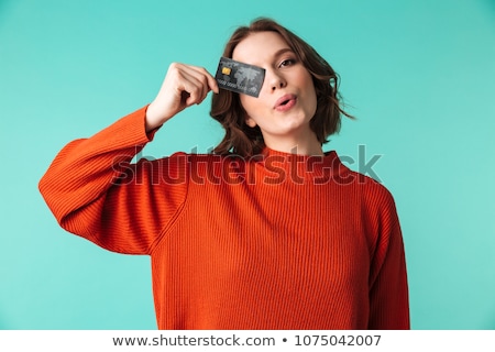 Stok fotoğraf: Attractive Female With Credit Card