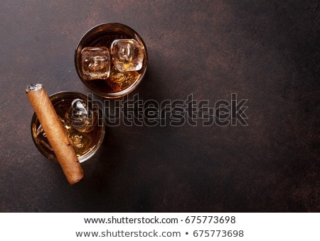 ストックフォト: Cigar And Whiskey