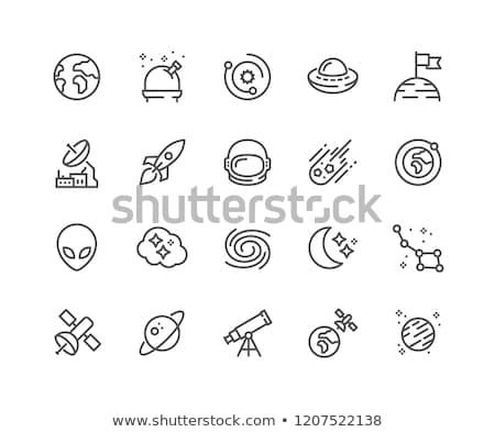 Stock photo: Space Satellite Pixel Perfect Linear Icon